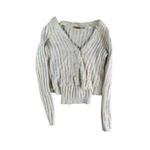 Willow + Root Sweater Tank Set Womens XS Cream Cropped Buttons Super Soft NWT